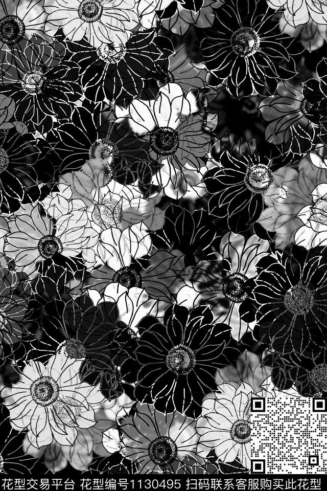 秋冬华亿平台男装花卉传统印花华亿平台下载（图片编号: 1130495） - 瓦栏（Walan）