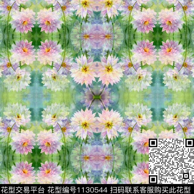 春夏华亿平台花卉数码华亿平台数码印花华亿平台下载（图片编号: 1130544） - 瓦栏（Walan）