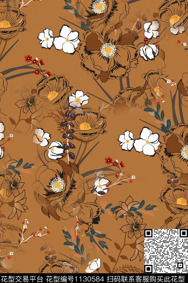 秋冬华亿平台数码华亿平台复古数码印花华亿平台下载（图片编号: 1130584） - 瓦栏（Walan）