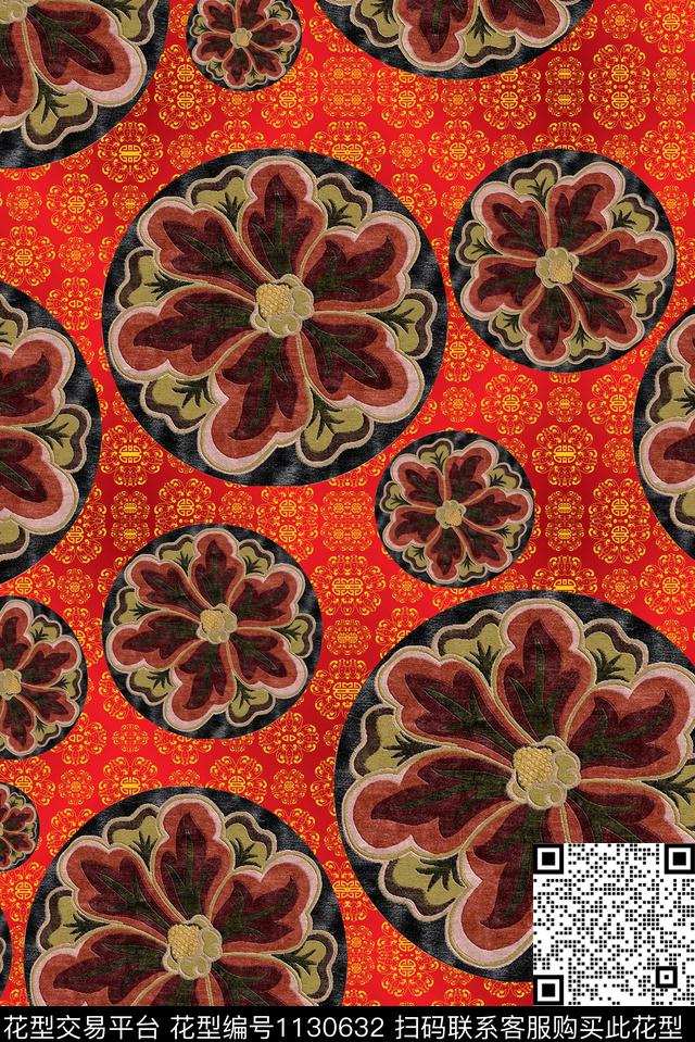 数码华亿平台绣花华亿平台花纹数码印花华亿平台下载（图片编号: 1130632） - 瓦栏（Walan）