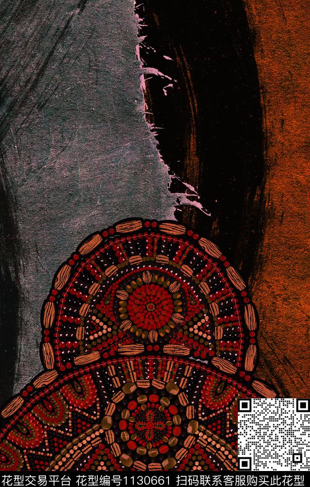 定位花复古花卉数码印花华亿平台下载（图片编号: 1130661） - 瓦栏（Walan）