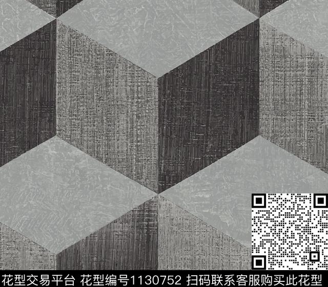 几何水墨风黑白灰数码印花华亿平台下载（图片编号: 1130752） - 瓦栏（Walan）