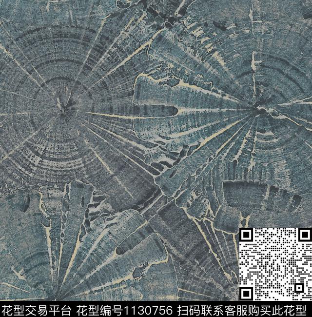 窗帘定位花抽象数码印花华亿平台下载（图片编号: 1130756） - 瓦栏（Walan）