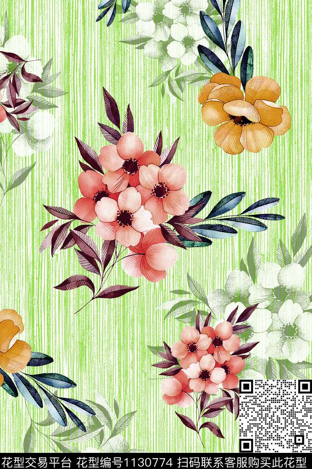 数码华亿平台大牌风花卉数码印花华亿平台下载（图片编号: 1130774） - 瓦栏（Walan）
