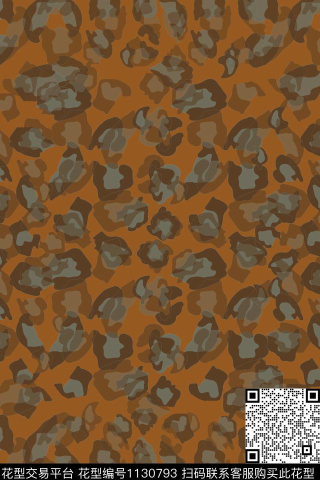 动物纹抽象斑块迷彩数码印花华亿平台下载（图片编号: 1130793） - 瓦栏（Walan）