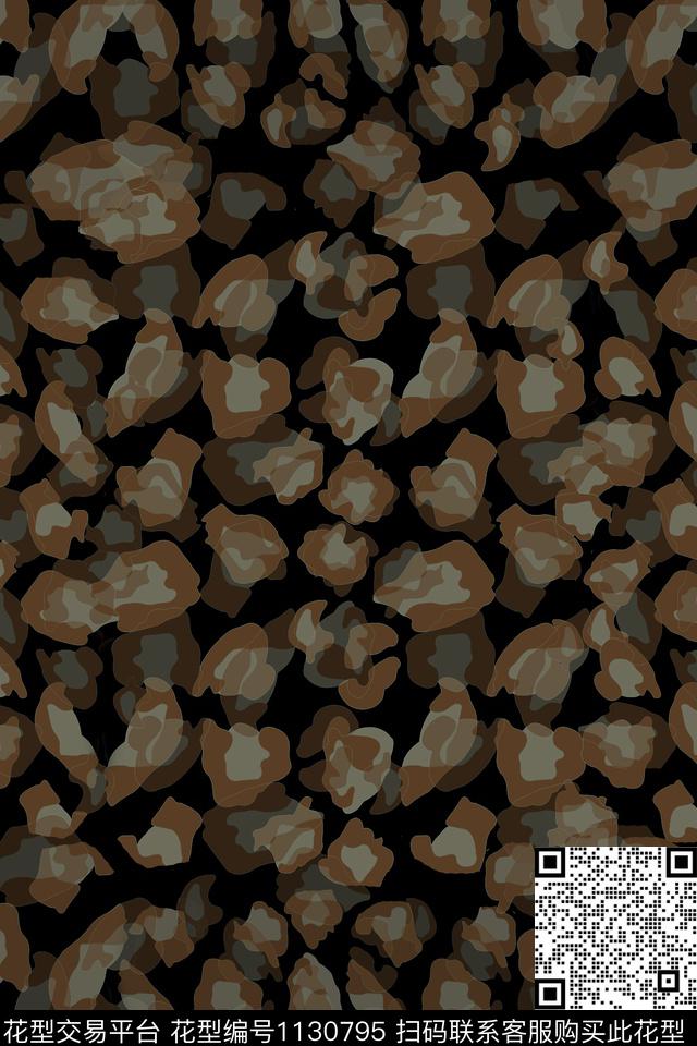 动物纹抽象斑块迷彩数码印花华亿平台下载（图片编号: 1130795） - 瓦栏（Walan）