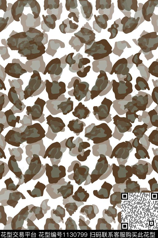 动物纹抽象斑块迷彩数码印花华亿平台下载（图片编号: 1130799） - 瓦栏（Walan）