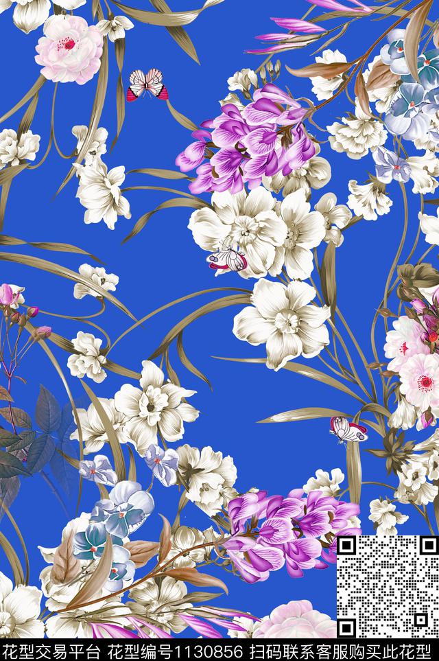 数码华亿平台女装花卉数码印花华亿平台下载（图片编号: 1130856） - 瓦栏（Walan）