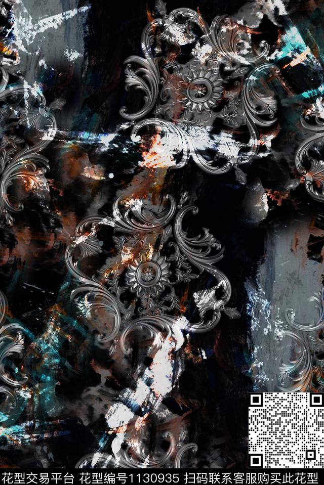 数码华亿平台肌理扎染华亿平台数码印花华亿平台下载（图片编号: 1130935） - 瓦栏（Walan）