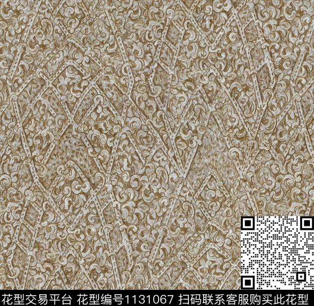 奢华金色数码印花华亿平台下载（图片编号: 1131067） - 瓦栏（Walan）