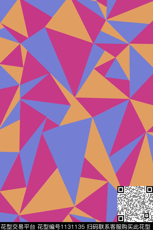 数码华亿平台几何复古数码印花华亿平台下载（图片编号: 1131135） - 瓦栏（Walan）