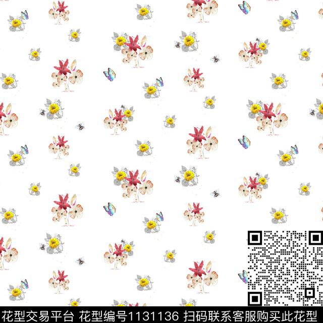 水彩花卉清新淡雅传统印花华亿平台下载（图片编号: 1131136） - 瓦栏（Walan）