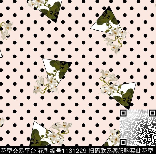 春夏华亿平台几何定位波点传统印花华亿平台下载（图片编号: 1131229） - 瓦栏（Walan）