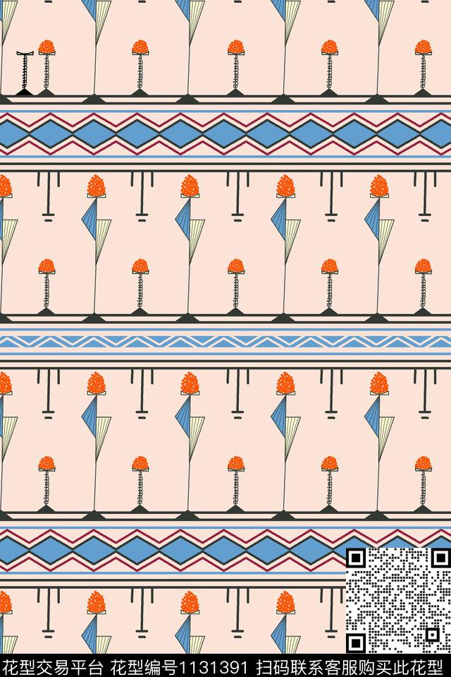 时尚条纹数码华亿平台数码印花华亿平台下载（图片编号: 1131391） - 瓦栏（Walan）