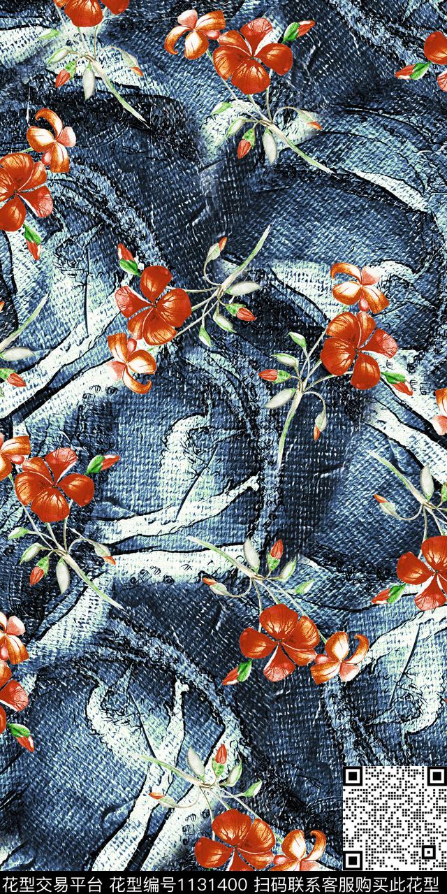 数码华亿平台抽象大牌风数码印花华亿平台下载（图片编号: 1131400） - 瓦栏（Walan）