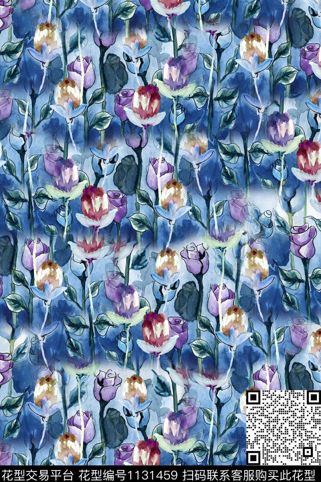 女装数码华亿平台小碎花数码印花华亿平台下载（图片编号: 1131459） - 瓦栏（Walan）