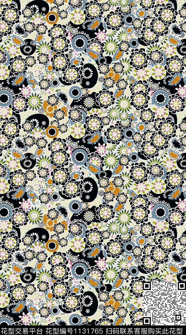 大牌风数码华亿平台抽象数码印花华亿平台下载（图片编号: 1131765） - 瓦栏（Walan）