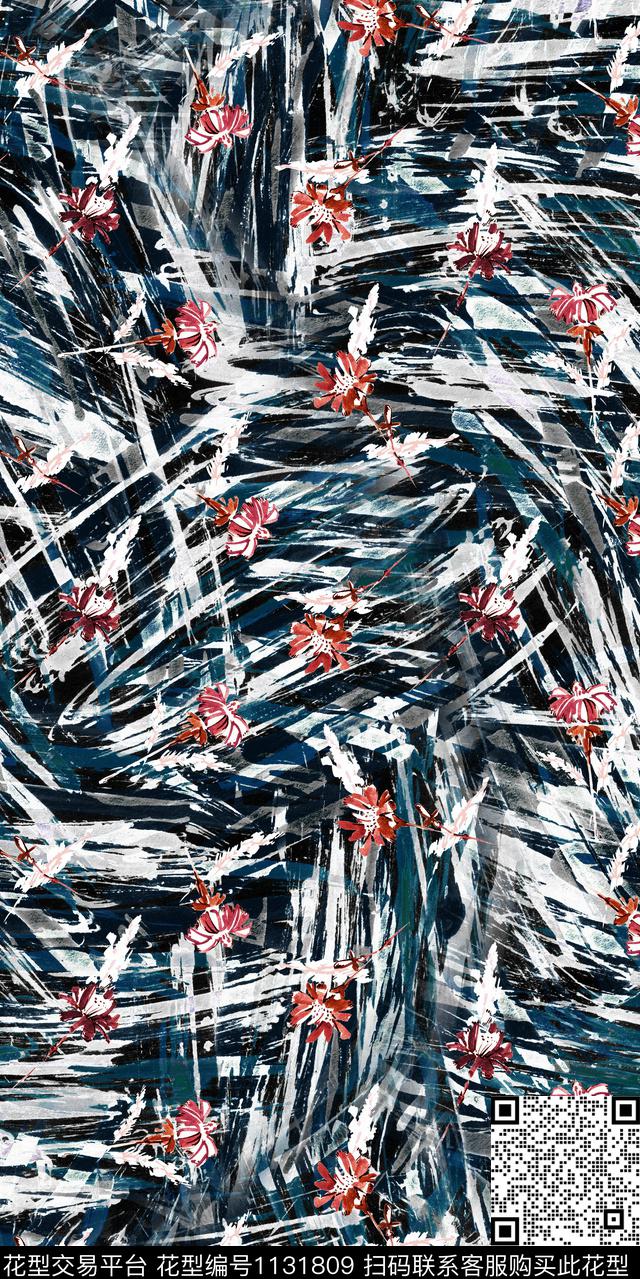 大牌风数码华亿平台抽象数码印花华亿平台下载（图片编号: 1131809） - 瓦栏（Walan）