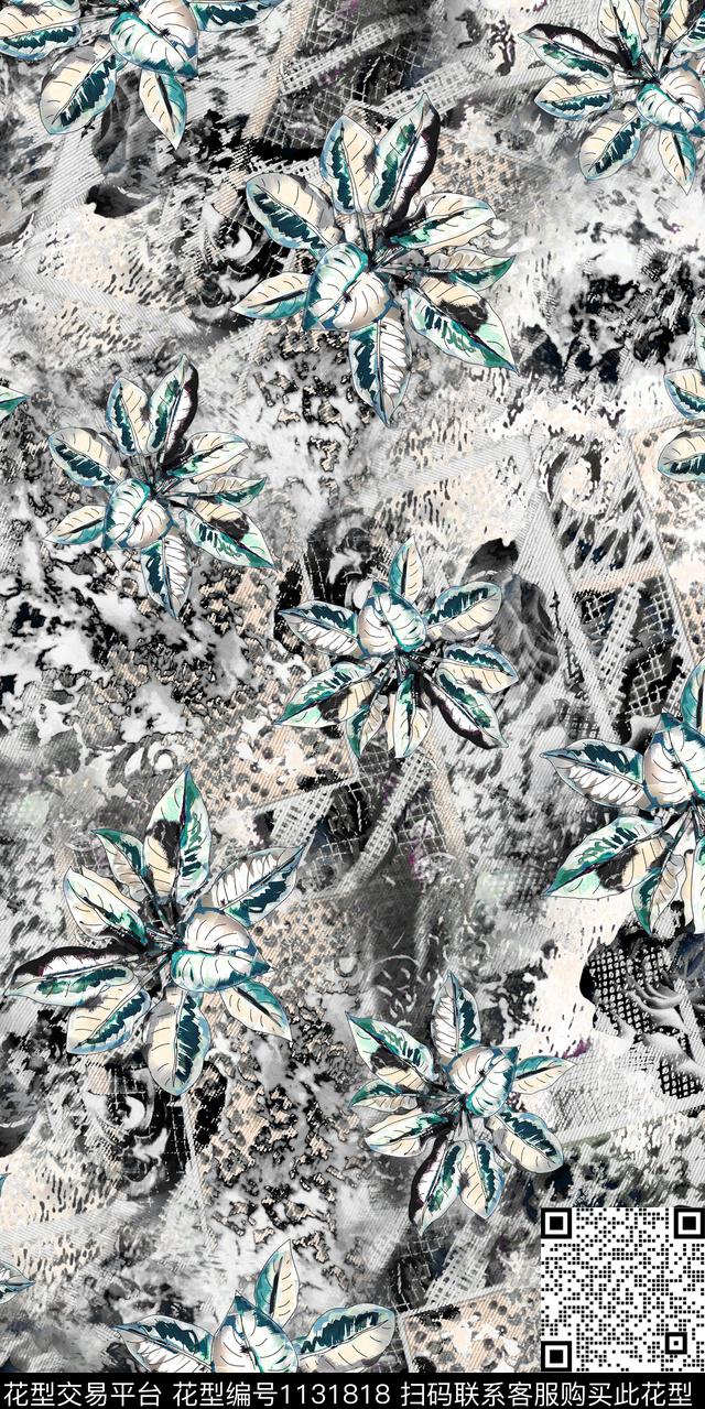 大牌风数码华亿平台抽象数码印花华亿平台下载（图片编号: 1131818） - 瓦栏（Walan）