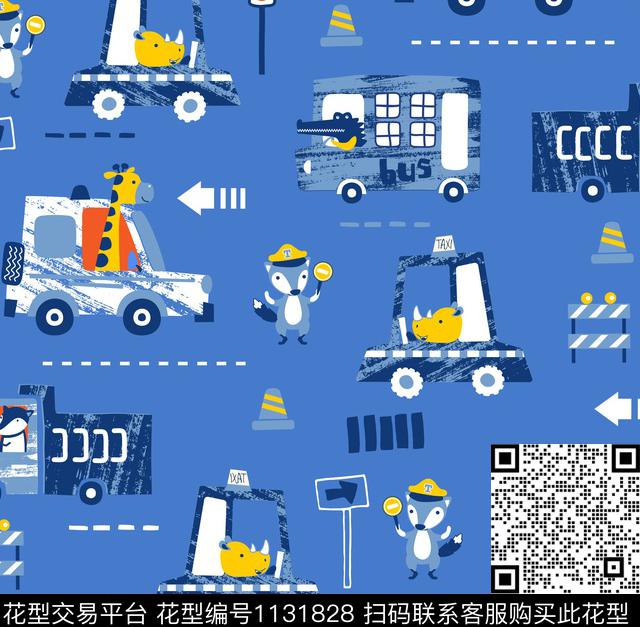 交通标志汽车可爱传统印花华亿平台下载（图片编号: 1131828） - 瓦栏（Walan）