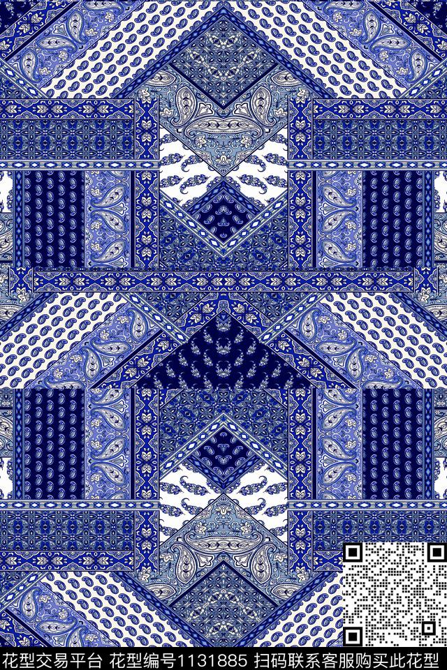 女装数码华亿平台几何数码印花华亿平台下载（图片编号: 1131885） - 瓦栏（Walan）