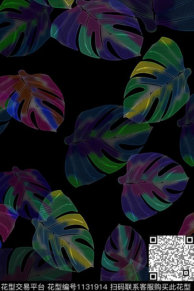 棕榈树碰撞连衣裙数码印花华亿平台下载（图片编号: 1131914） - 瓦栏（Walan）