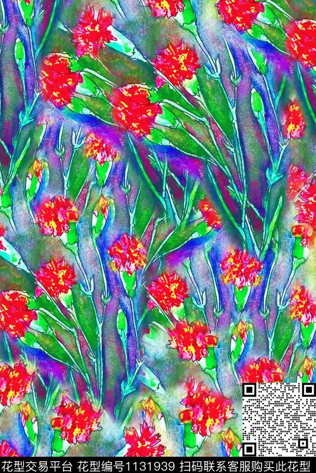复古花卉民族风数码印花华亿平台下载（图片编号: 1131939） - 瓦栏（Walan）