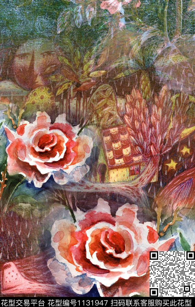 定位花波西米亚民族风数码印花华亿平台下载（图片编号: 1131947） - 瓦栏（Walan）