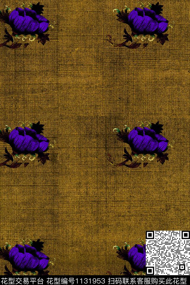 复古花卉民族风数码印花华亿平台下载（图片编号: 1131953） - 瓦栏（Walan）