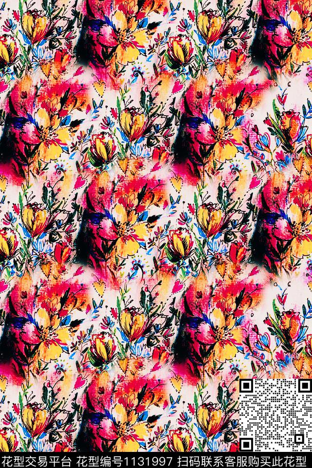 纹理肌理满版散花数码印花华亿平台下载（图片编号: 1131997） - 瓦栏（Walan）