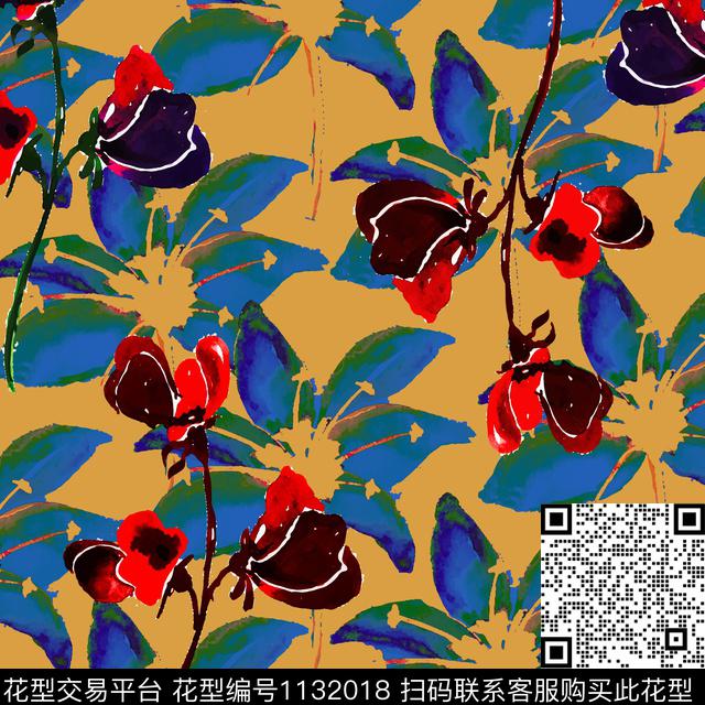 女装植物数码华亿平台数码印花华亿平台下载（图片编号: 1132018） - 瓦栏（Walan）