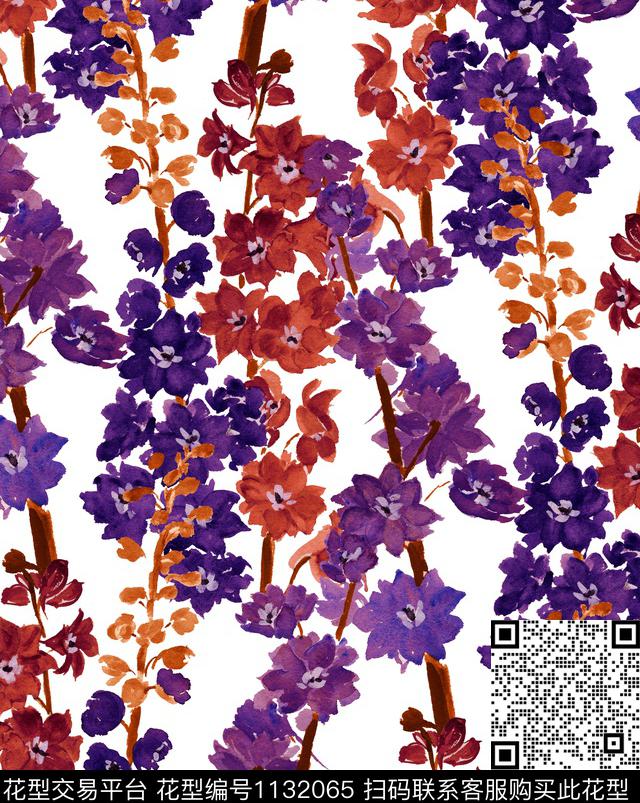 小碎花大牌风新品数码印花华亿平台下载（图片编号: 1132065） - 瓦栏（Walan）