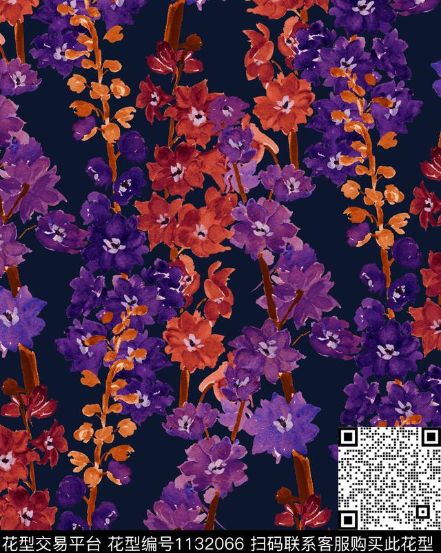 小碎花大牌风新品数码印花华亿平台下载（图片编号: 1132066） - 瓦栏（Walan）