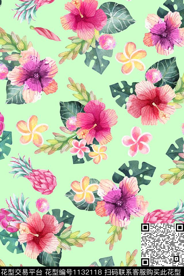 女装小碎花花卉数码印花华亿平台下载（图片编号: 1132118） - 瓦栏（Walan）