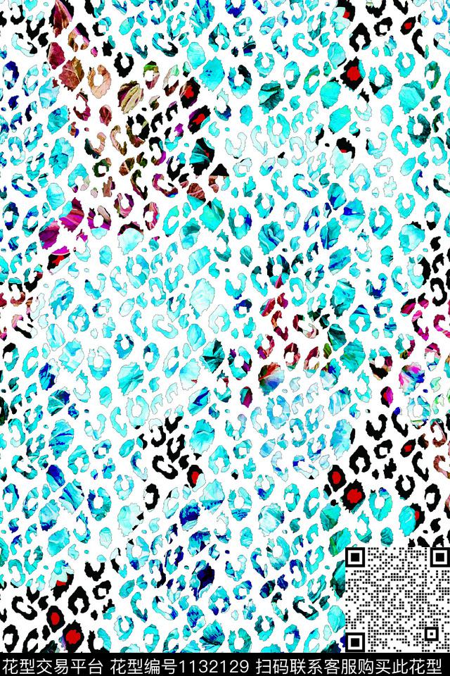 豹纹花卉数码华亿平台数码印花华亿平台下载（图片编号: 1132129） - 瓦栏（Walan）