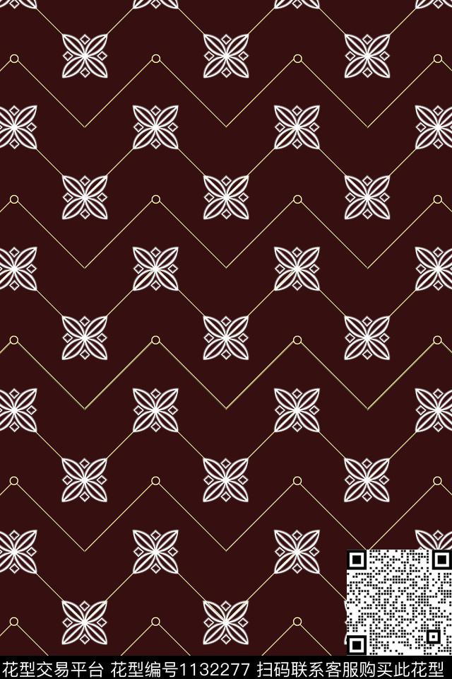 条纹民族风浮雕华亿平台数码印花华亿平台下载（图片编号: 1132277） - 瓦栏（Walan）