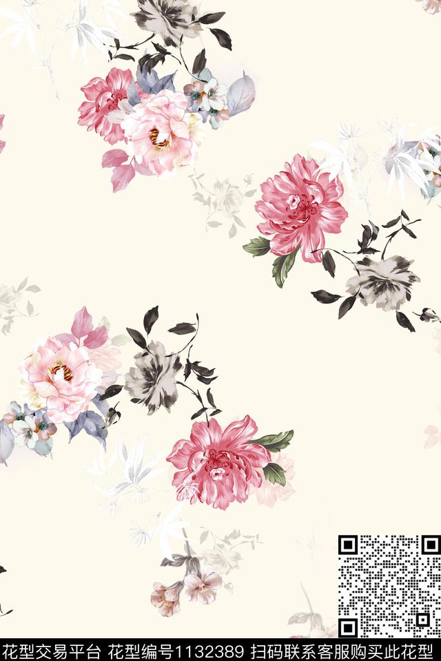 数码华亿平台小碎花花卉数码印花华亿平台下载（图片编号: 1132389） - 瓦栏（Walan）