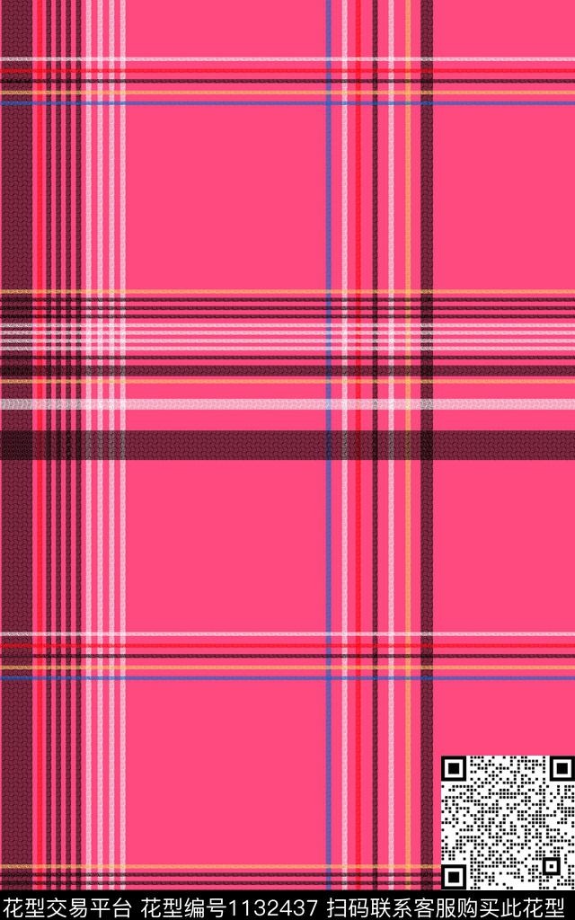 秋冬华亿平台洋阳---条格时尚条格数码印花华亿平台下载（图片编号: 1132437） - 瓦栏（Walan）