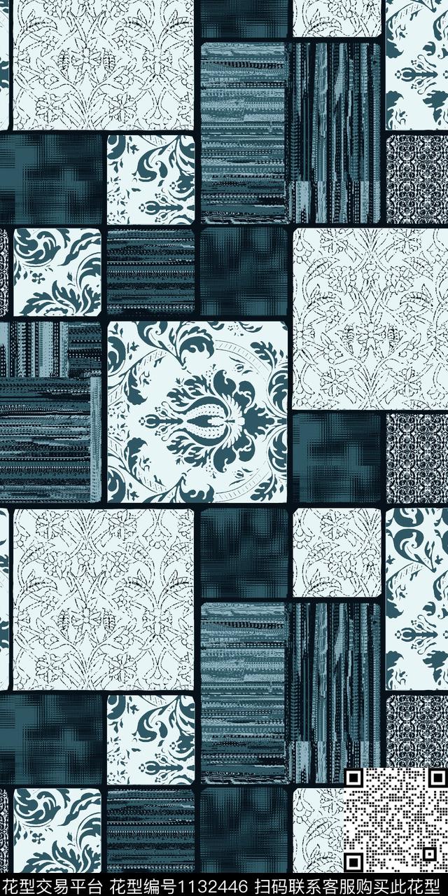 佩斯利大牌风抽象数码印花华亿平台下载（图片编号: 1132446） - 瓦栏（Walan）