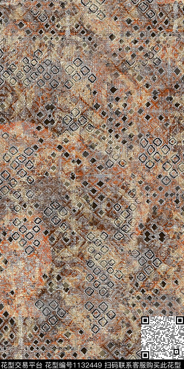 佩斯利大牌风抽象数码印花华亿平台下载（图片编号: 1132449） - 瓦栏（Walan）