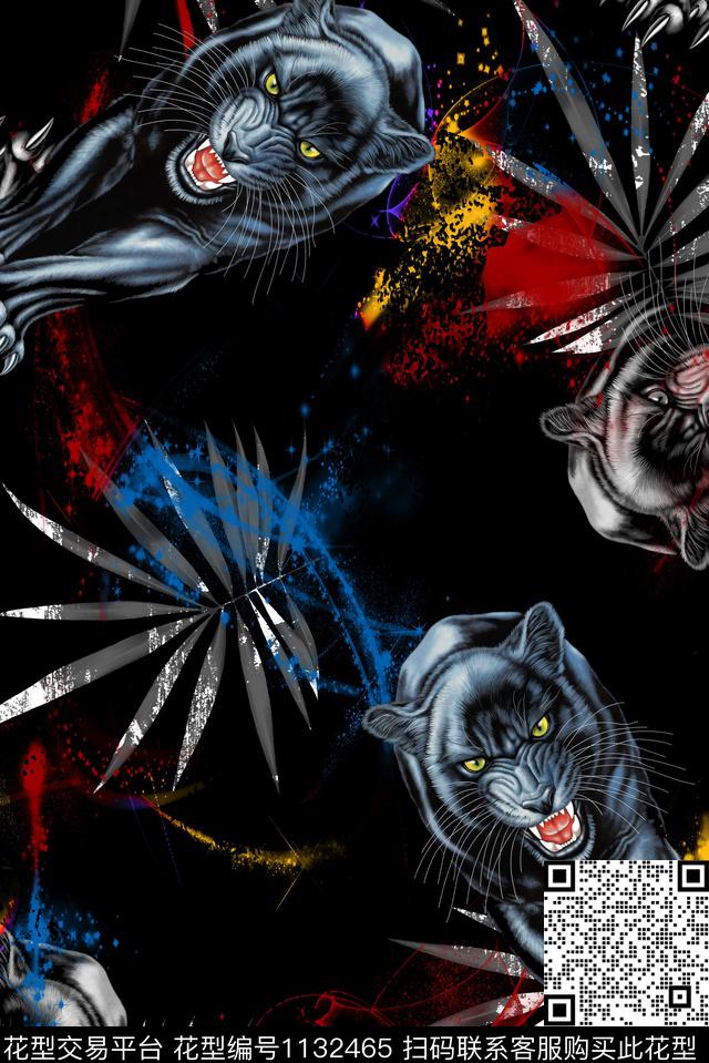 大牌风动物潮牌数码印花华亿平台下载（图片编号: 1132465） - 瓦栏（Walan）