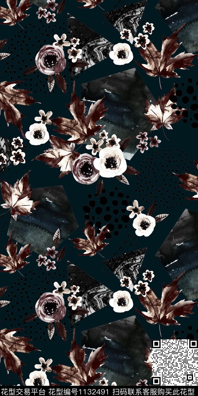 大牌风数码华亿平台花卉数码印花华亿平台下载（图片编号: 1132491） - 瓦栏（Walan）