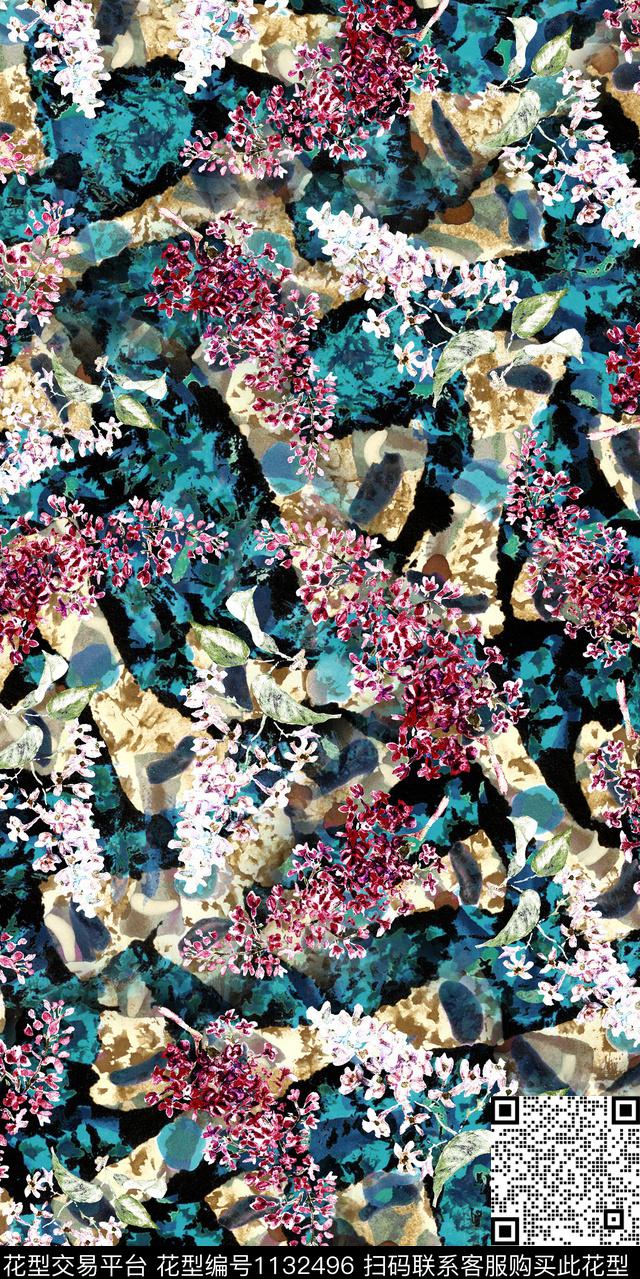 大牌风数码华亿平台花卉数码印花华亿平台下载（图片编号: 1132496） - 瓦栏（Walan）