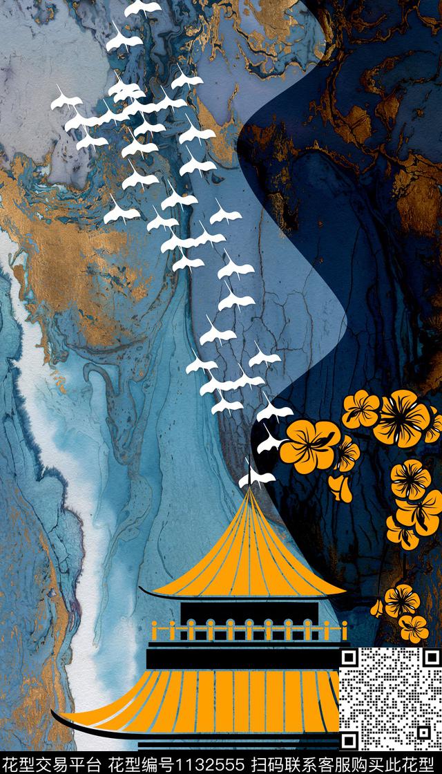 定位花花卉大牌风数码印花华亿平台下载（图片编号: 1132555） - 瓦栏（Walan）