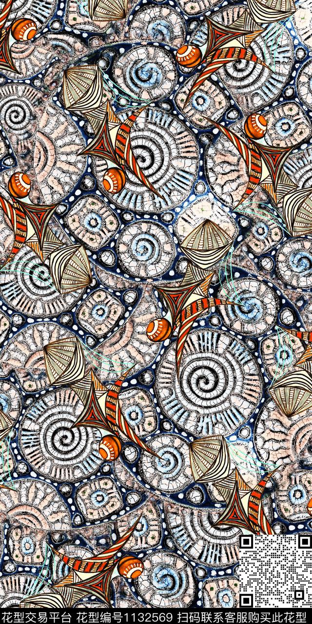 大牌风抽象数码华亿平台数码印花华亿平台下载（图片编号: 1132569） - 瓦栏（Walan）