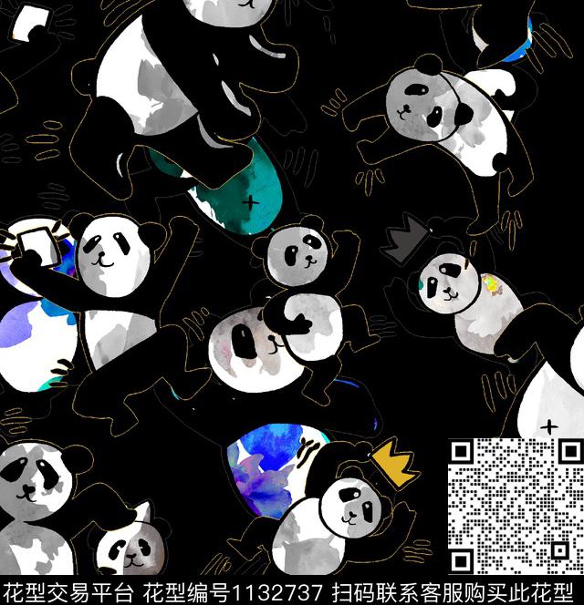 大牌风抽象动物数码印花华亿平台下载（图片编号: 1132737） - 瓦栏（Walan）