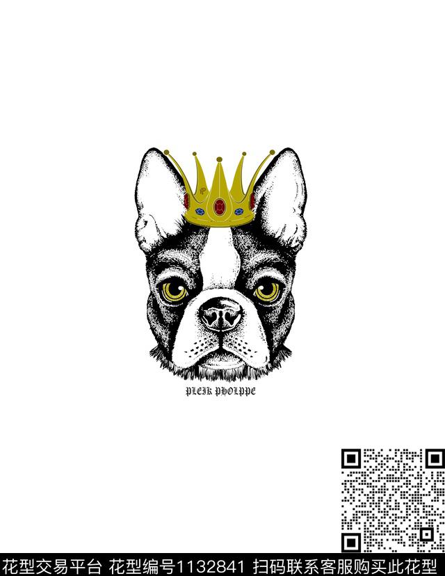 狗珠宝宝石手绘动物传统印花华亿平台下载（图片编号: 1132841） - 瓦栏（Walan）