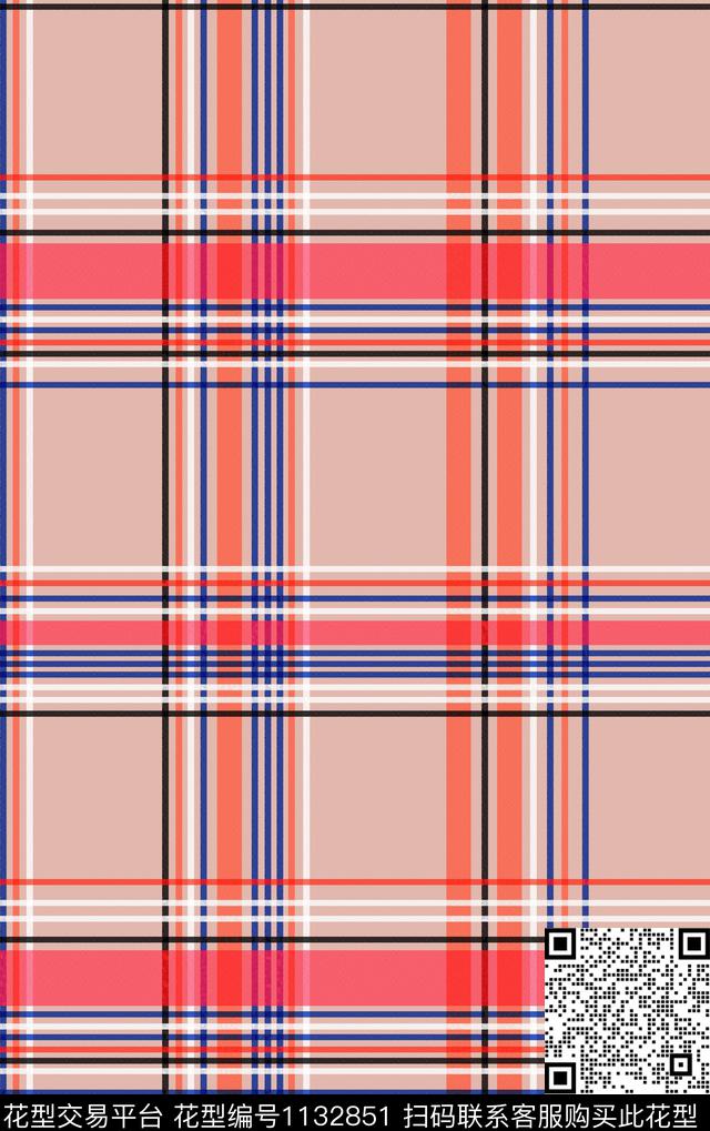 洋阳---条格时尚条格精细条格数码印花华亿平台下载（图片编号: 1132851） - 瓦栏（Walan）