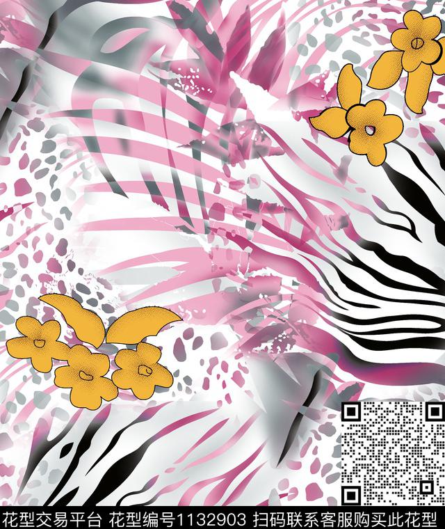 传统华亿平台大牌风动物传统印花华亿平台下载（图片编号: 1132903） - 瓦栏（Walan）