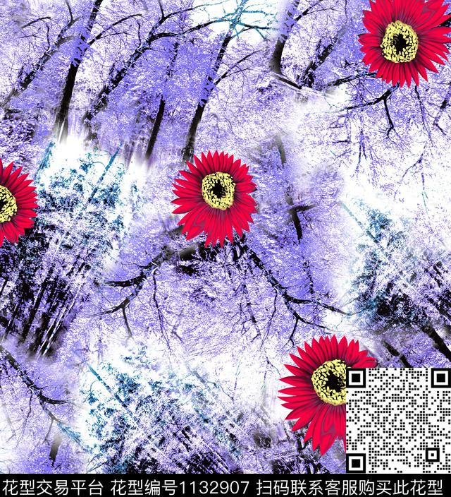 传统华亿平台大牌风动物传统印花华亿平台下载（图片编号: 1132907） - 瓦栏（Walan）